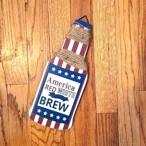 Red with and brew wall hanging